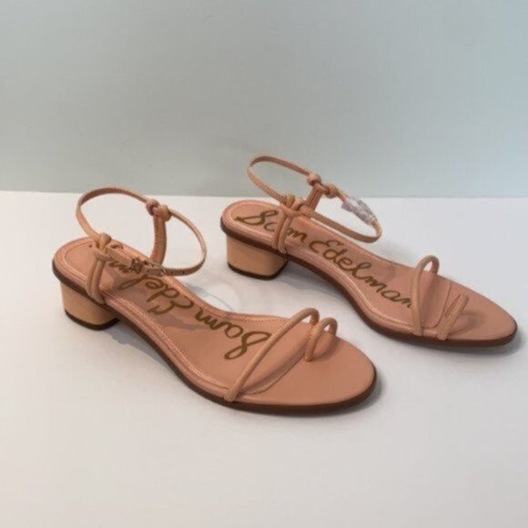 Sam Edelman Women Pink Isle Ankle Strap Block Heel Leather Sandal Size 9.5W - Picture 2 of 10